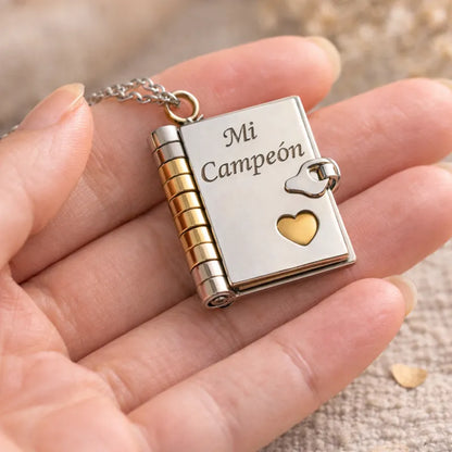 📖 Collar Relicario Para Mi hijo  "Mi Campeón"