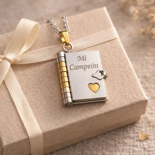 📖 Collar Relicario Para Mi hijo  "Mi Campeón"