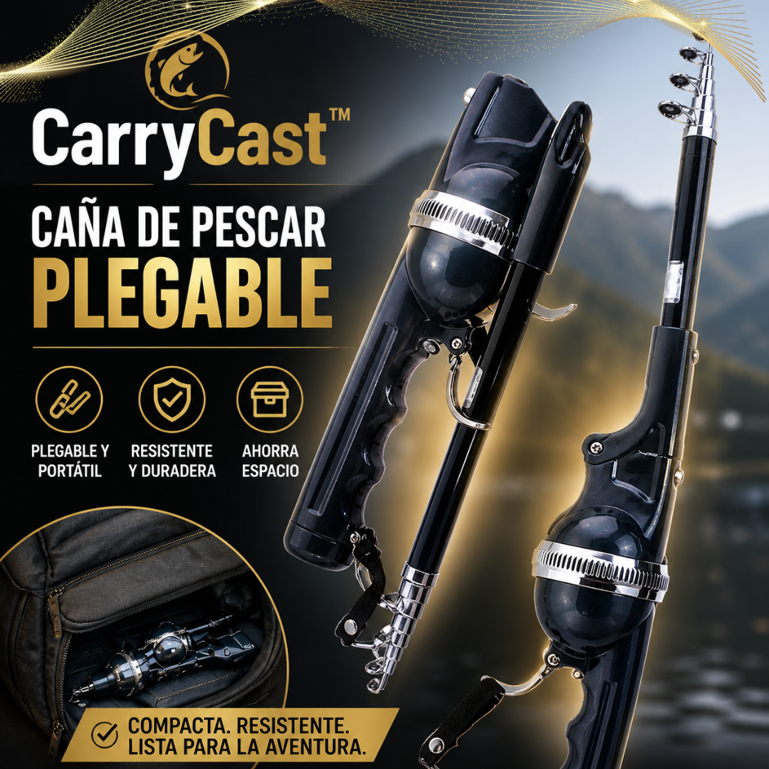 🎣 CarryCast™: Caña de Pescar Plegable de Alto Rendimiento