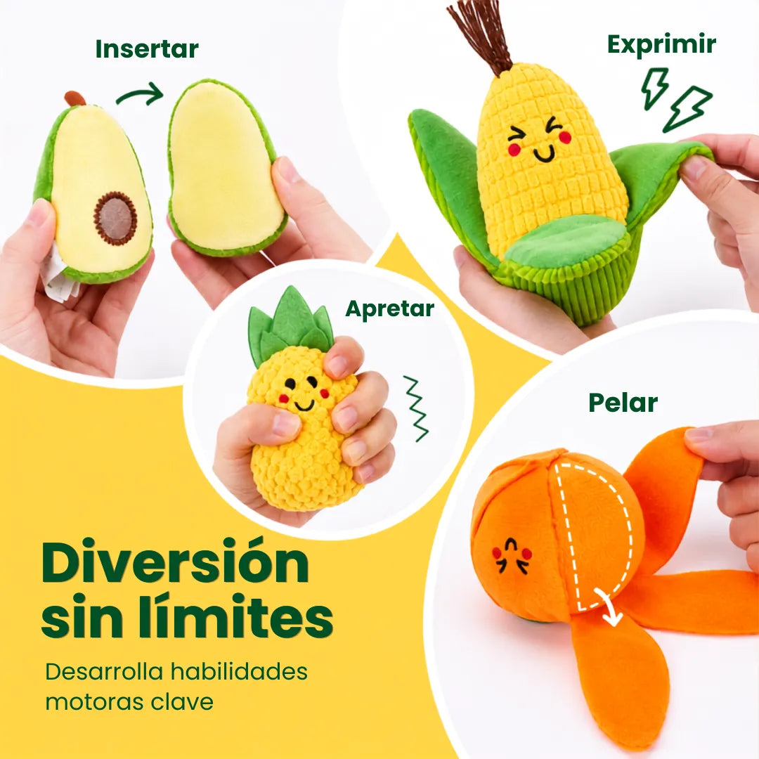 HuggyVeggie™ Set Sensorial de peluches